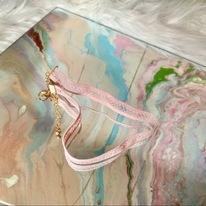 Pink Choker with Adjustable Back